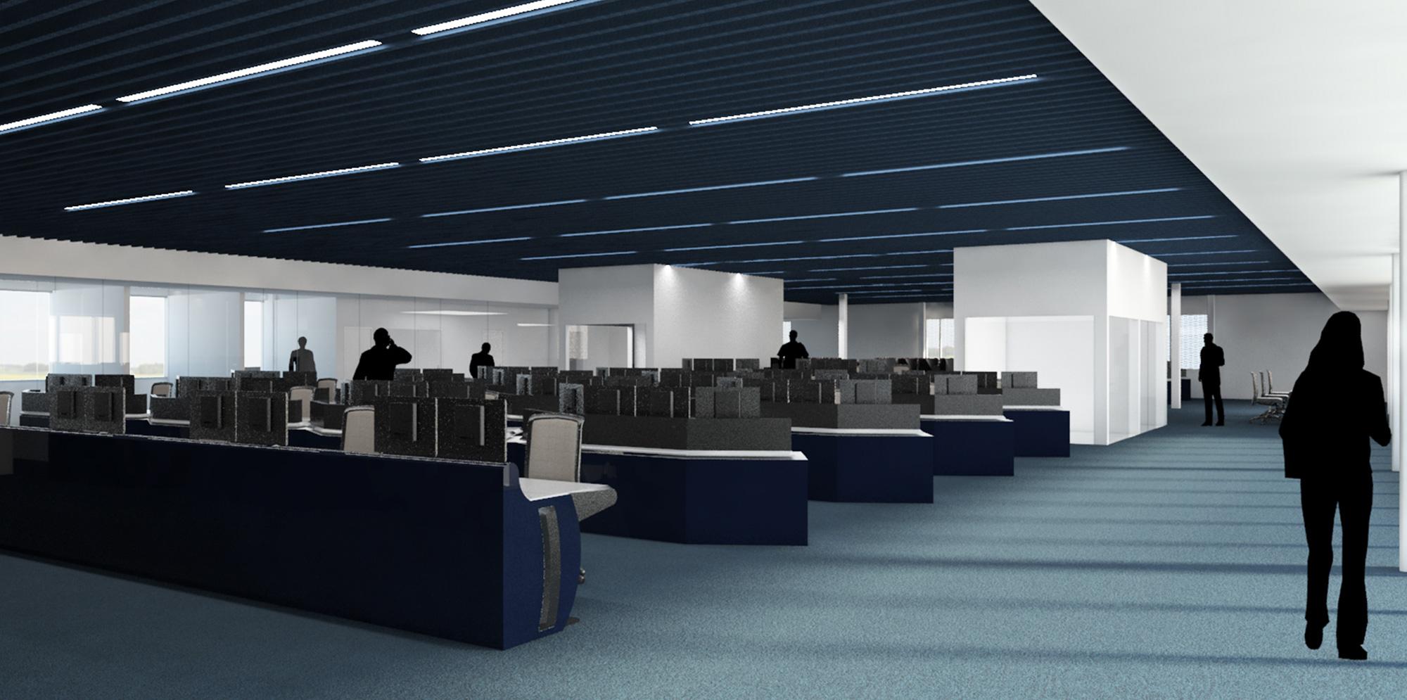 Interior rendering of Emergency Operations Centre in Edmonton, AB